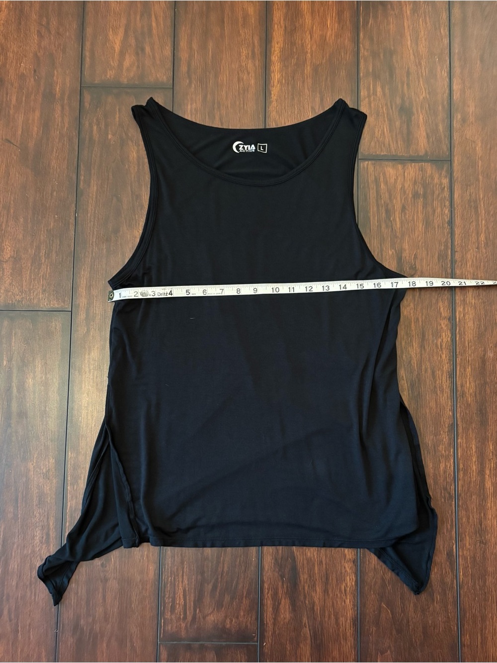 ZYIA Active Black Long Finesse Slit Tank - Women’s Large - Picture 11 of 13